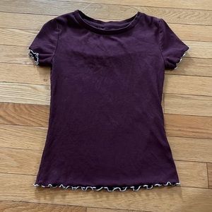Aeropostale Maroon Shrunken Tee